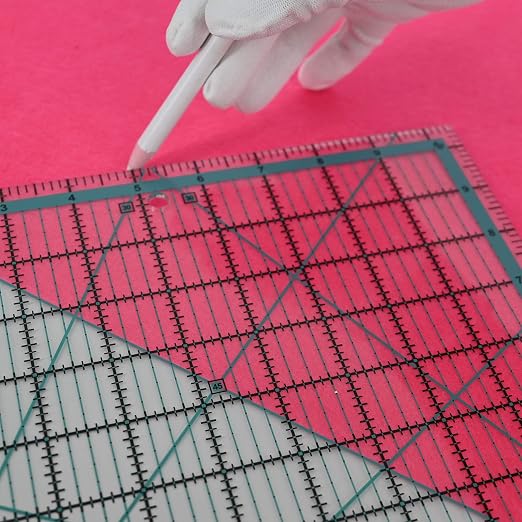 Quilting Rulers,Sewing Ruler,4 Piece Acrylic Square Quilting Templates,Clear Precision Ruler for Quilting Sewing,Tools Supplies Accessories Multcolor(3.5"x3.5" 5"x5" 6.5"x6.5" 10.5"x10.5")