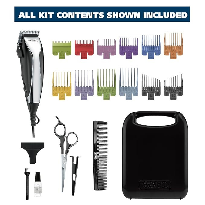 Wahl Home Haircutting Corded Clipper Kit with Adjustable Blade Taper Lever