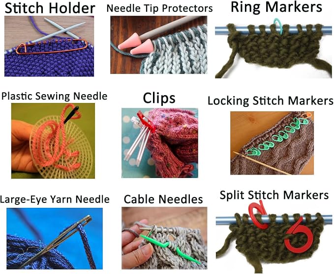 cuteDIY Knitting Kit Cable Needles Storage Container Latch for Beginners | Knitting Kit Includes Cable Needles and a Storage Container with Latch