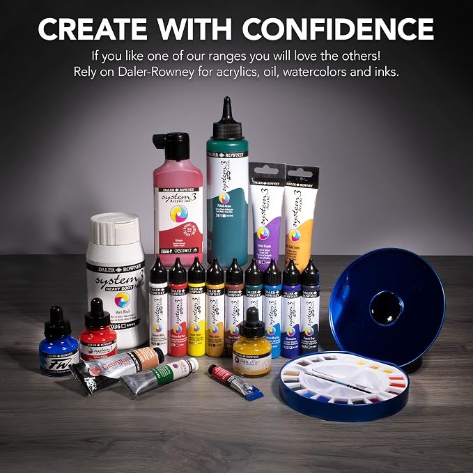 Daler Rowney Georgian 10-Tube Selection Water Mixable Oil Paint Set - Art Paints for Canvas Paper and More - Oil Painting Supplies for Artists and Students - Artist Oil Paint for Any Skill Set