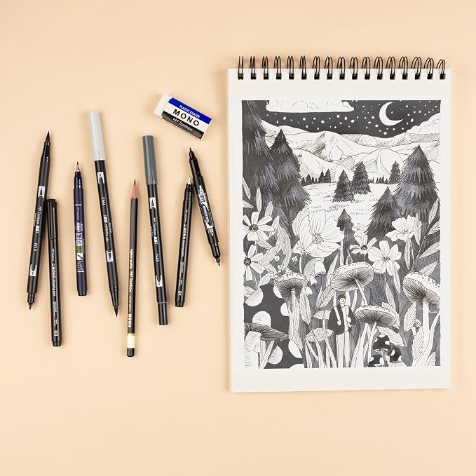 Tombow 56302 Illustration Set. Tools for Drawing and Illustrating
