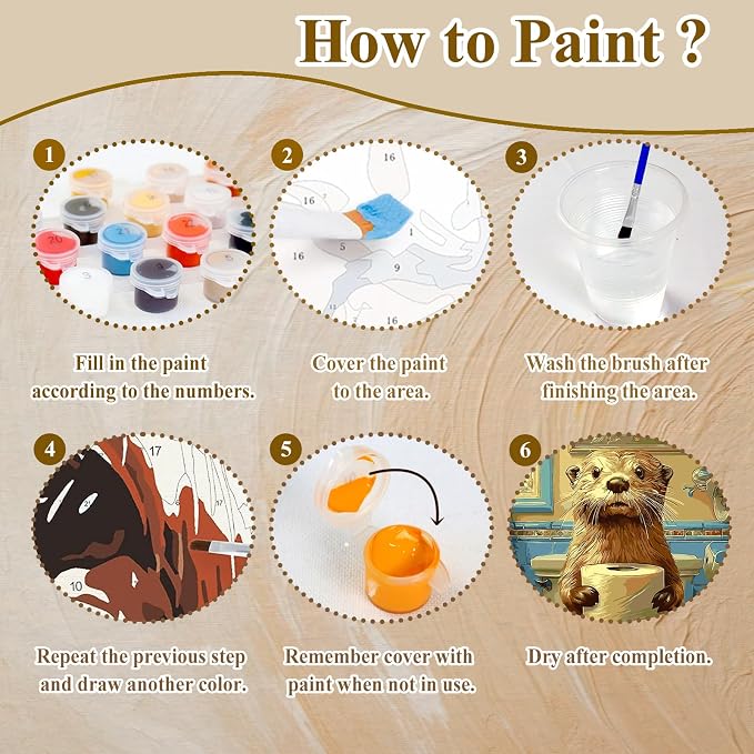 Funny Paint by Numbers Kit for Adults, Paint by Number for Adults 16x20 in