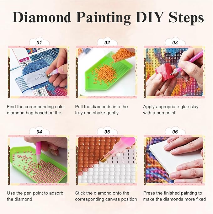Mosaflare 5D Wolf Landscape Diamond Painting Kits for Adults 13.7x13.7 Inch