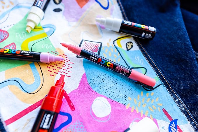 POSCA® PC-5M Paint Markers, 8 Count Medium Reversible Tip Set (1.8–2.5 mm)