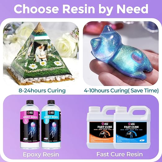 LET'S RESIN 1/2 Gallon Epoxy Resin,Crystal Clear Resin Epoxy Kit for Crafts | Bubble Free Casting Resin, 2 Part Resin and Hardener for DIY Art, Jewelry Making, Coasters, for Beginners & Pros
