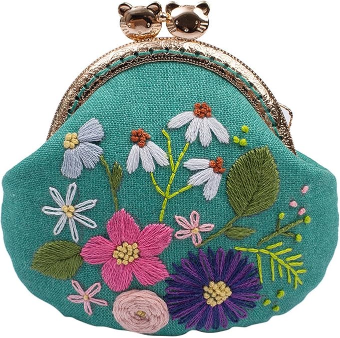 MIAO JIN Embroidery Coin Purse Kit Accessories for Bag Making Beginners
