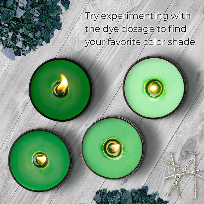 Green Candle Dye 2oz for Soy Candle Making – Concentrated Wax Color Chips | Highly Concentrated Candle Wax Dyes – Candle Shop Premium Color Dye Chips for Soy Wax, Beeswax, Paraffin