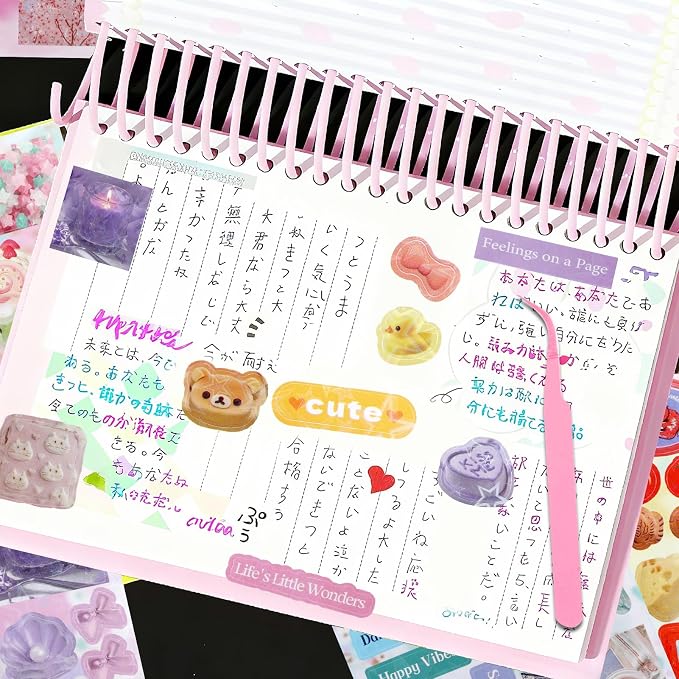 Tmtains 32 Sheets Japanese Manga Style Sticker Book 500+Pcs Heisei Retro Romantic Memory Series Manga Books Style Korean Sticker Aesthetic Japanese Stickers Book for Adults Valentine Gifts (Old Story)