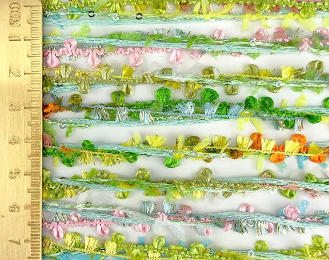 Artisanal Yarn Collection Multifiber Fancy Yarn for Knitting Crocheting Crafts DIY, Set of 3 Rolls (Vivid Green)