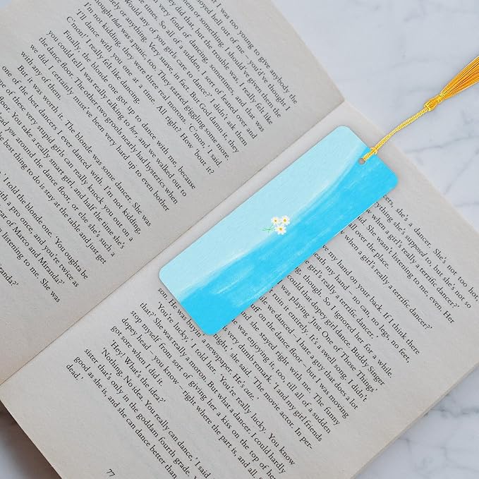 100 Sets Blank Bookmarks with Tassels 350 GSM Paper Bookmark DIY Bookmarks | DSYIL White Cardstock Bookmarks Blank Bookmark to Decorate for Classroom Projects, Home Crafts and Making Gifts, 5.5 x 2 Inch