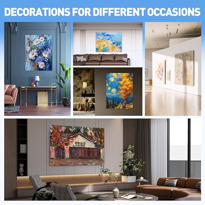 FUMILE Canvas for Painting 30x40, 4 Pack Large Stretched Canvas for Painting-5/8 in Profile Primed White Blank Painting Canvas Value Pack for Oil & Acrylic Paint