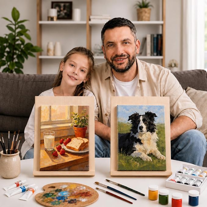 2 PCS Tabletop Easels Easel Stand for Painting Art Easel for Display | DRAWLEX Paint Easel for Canvas Paint Desktop Easel for Painting for Beginners Students