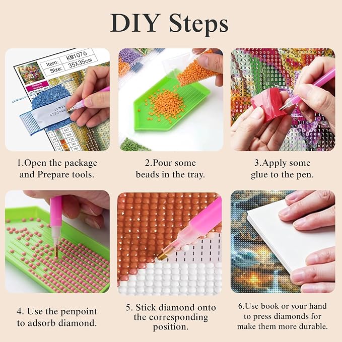 CHWGLFGG 5D Flower Diamond Art Kits for Adults Beginners 13.7X 13.7 Inch | Tropical of Paradise Floral Diamond Painting Kit DIY Full Round Drill Paint by Diamonds Dot Gem Art for Adult Home Wall Decor