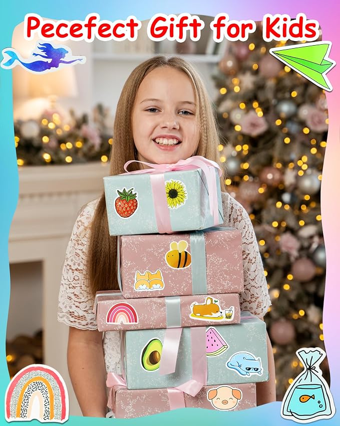 EOAOD 400 Cute Aesthetic Water Bottle Stickers for Kids, Waterproof Vinyl | Perfect for Classroom Prizes and Rewards, Laptops, Skateboards, Notebooks and Crafts, Ideal for Kids, Teens and Students