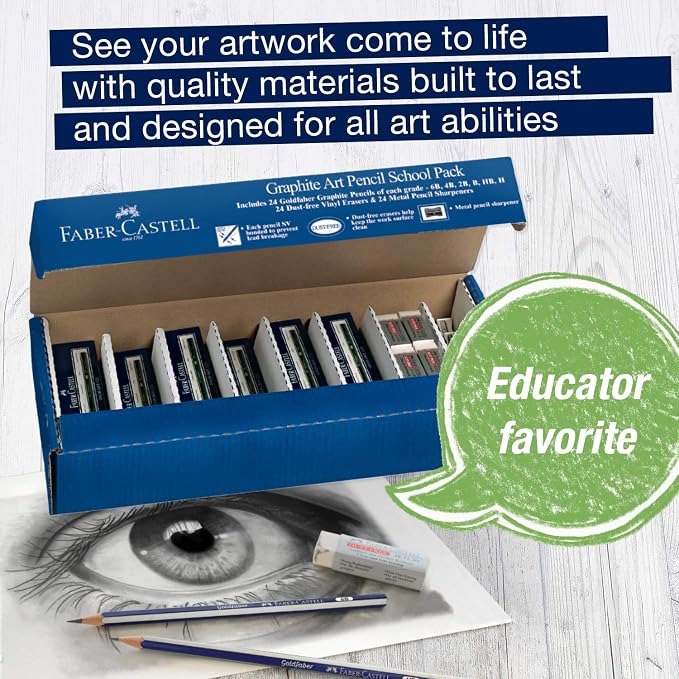 Faber-Castell Creative Studio Graphite Classroom Pack, 144 Pencils
