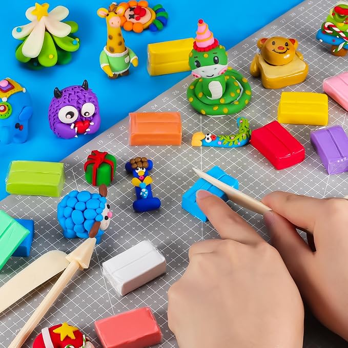 CiaraQ Polymer Clay Kit, Mini Modeling Clay Set | for Kids/Beginners/ Artist, 100 colors