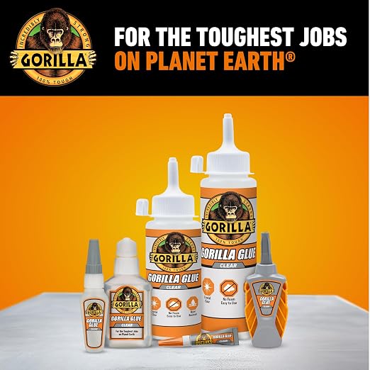 Gorilla Clear Glue, All Purpose, Polyurethane, 3.75 oz Bottle