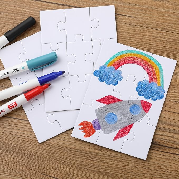 Mr. Pen- Blank Puzzle, 96 Pack, 9 Pieces/Pack, 5.5" x 4"