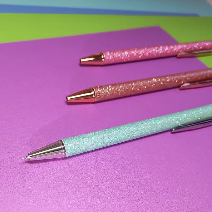 2 Pack Craft Weeding Pens, Essential Adhesive Vinyl Tool, Precision Needle Retractable Pin Pen for Craft Weeding, Vinyl Air Release or Car Puncturing Installation, Rose Gold and Turquoise