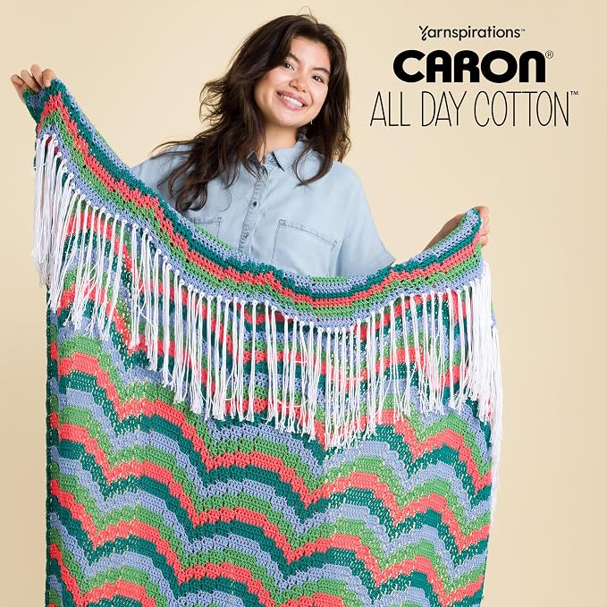 Caron All Day Cotton Yarn for Crocheting, Cloud Gray, 3-Pack | #4 Worsted Yarn, 100% Mercerized Cotton, Soft Crochet Yarn for Knitting, Amigurumi & Crafts, 173yds, 100g/3.5oz per skein