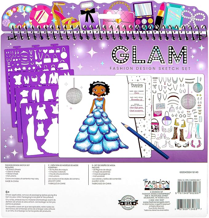 Fashion Angels Glam Fashion Sketch Set