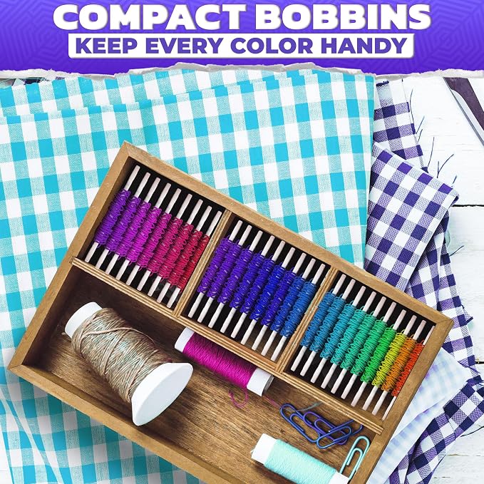 240 Pcs Embroidery Floss Bobbins with Hanging Holes & Thread Slits