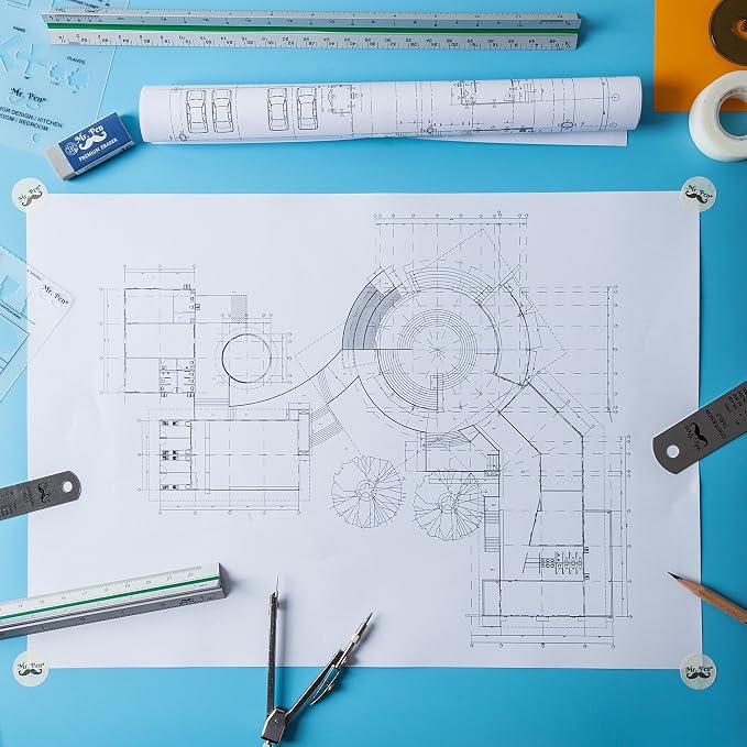 Mr. Pen- French Curve, Large Circle Template and Ellipse Template (6 Pc) | Curve Ruler, Drawing Tools, Drafting Tools, Geometry Template, Drawing Templates, Architectural Templates