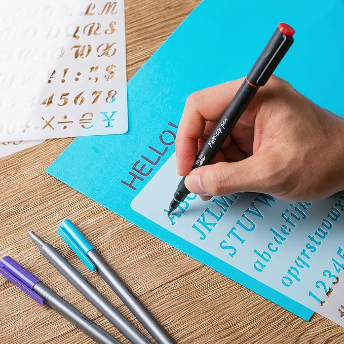 Mr. Pen- Letter Stencils, 4x7 Inch, 12 Pack