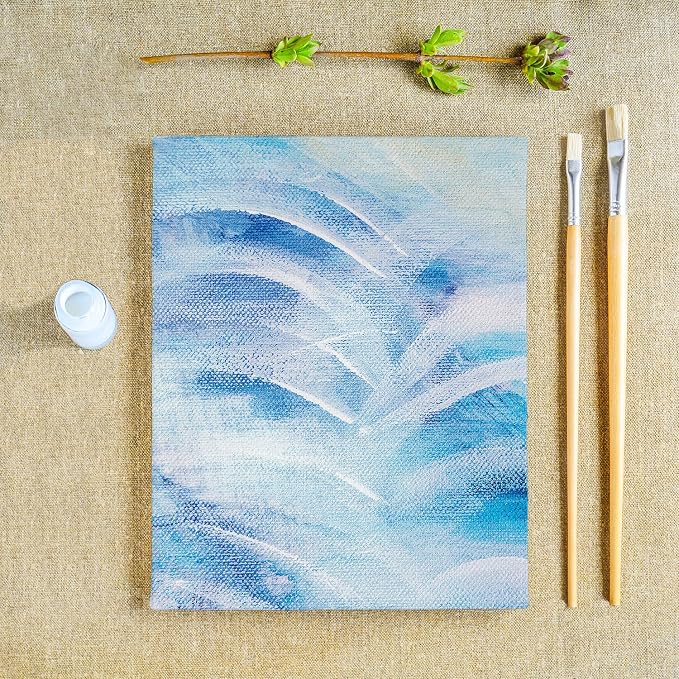 U.S. Art Supply 4 X 6 Inch Art Canvas Board Panels 12 Pack - 8 Ounce | Heavyweight Cotton Acid Free Canvases for Painting Acrylics and Watercolor (1 Case of 12 Single Canvas Painting Panels)