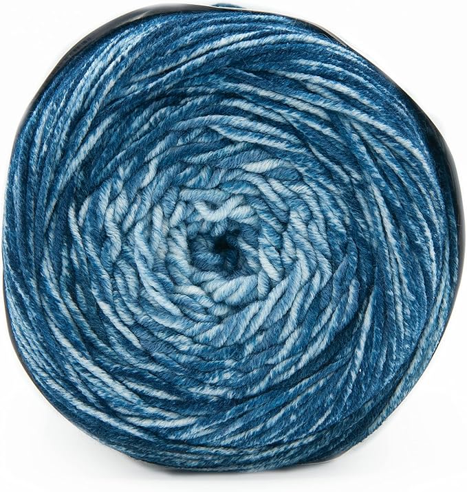 Lion Brand Yarn, Mandala Ombré Yarn, Harmony, Blue Multicolor, 1 Pack | Variegated Yarn for Crochet, Knit, Crafts, Soft, Acrylic Fiber for Blankets, Worsted Weight Sweaters, Colorful Shawls