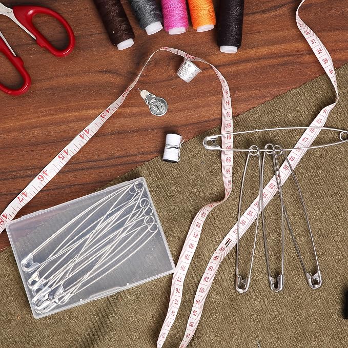 Mr. Pen- Extra Large Safety Pins, 5 Inch, 10 Pack, Silver