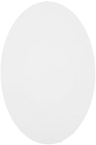 Oval Paint Canvases Panel: 7.9x11.8 Inch Wood Art Board with Stretched Blank Canvas for Acrylic, Oil, Tempera Painting, White