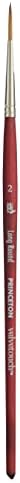 Princeton Velvetouch Artiste, Mixed-Media Brush for Acrylic, Watercolor & Oil, Series 3950 Long Round Luxury Synthetic, Size 2
