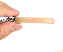 Wood Key Chain Bulk 100 Pcs Rectangle Wooden Blank Tags