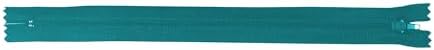 Mandala Crafts 100 PCs Teal Closed-End 4 Inches Nylon Zippers for Sewing