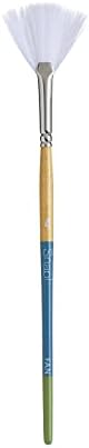 Princeton PAB98505 Snap Brush Taklon Fan, White