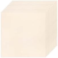 10 PCS Beige Natural Cotton Embroidery Fabric Cloth (5.9 × 5.9 Inch)