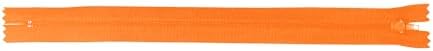 Mandala Crafts 40 PCs Orange Closed-End 32 Inches Nylon Zippers for Sewing