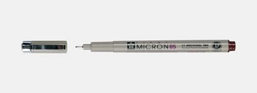 SAKURA PIGMA MICRON 05 FINELINER PEN, 0.45MM LINE WIDTH, PACK OF 2 (Sepia)