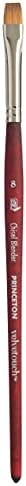 Princeton Velvetouch Artiste, Mixed-Media Brush for Acrylic, Watercolor & Oil, Series 3950 Chisel Blender Luxury Synthetic, Size 8