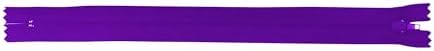 Mandala Crafts 80 PCs Purple Closed-End 15 Inches Nylon Zippers for Sewing