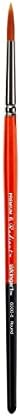 KINGART Premium Radiant 6000-6 Round Series Artist Brush, Synthetic Taklon Hair, Short Handle, for Acrylic, Oil and Watercolor Painting, Size 6