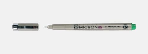 SAKURA PIGMA MICRON 05 FINELINER PEN, 0.45MM LINE WIDTH, PACK OF 2 (Fresh Green)