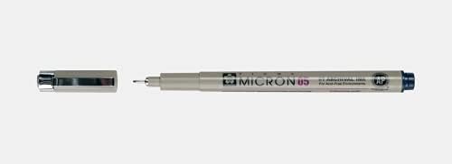 SAKURA PIGMA MICRON 05 FINELINER PEN, 0.45MM LINE WIDTH, PACK OF 2 (Blue Black)