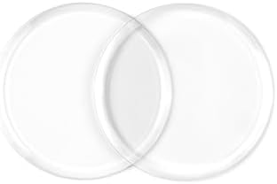 Briartw Warp-Resistant Circular Cutting Pads 3.5" (2-Pack) – Transparent Polycarbonate Plastic Round Plates for Die Cutting Machines – Prevent Warping, Reduce Wear, Beveled Edges for Small Dies