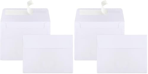 140 Packs Invitation Envelopes, A2 Envelopes White, Postcard Envelopes, Envelopes for 4.5x5.5 Cards, Envelopes for Invitations, Envelopes Self Seal for Photos RSVP, Greeting Cards