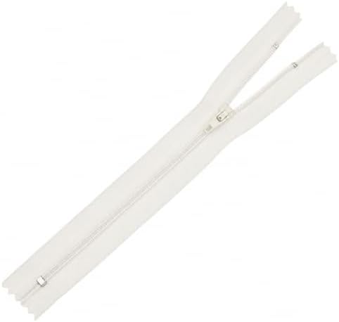 Mandala Crafts 100 PCs Off White Closed-End 5 Inch Nylon Zippers for Sewing