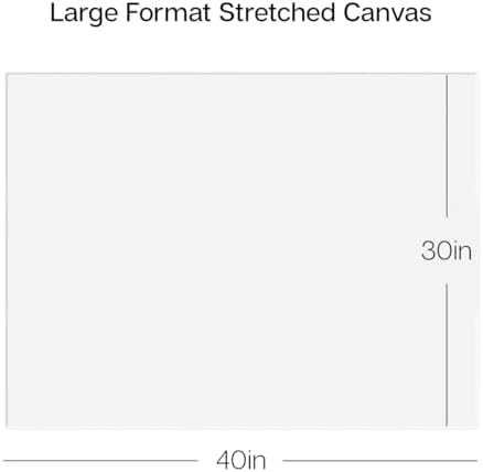 KINGART 814-2 Stretched White Canvas for Painting, 30 x 40 Inch, Pack of 2
