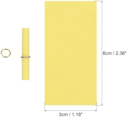 MECCANIXITY Mini Vintage Message Paper Scrolls, 100Pcs Valentine Message Paper, Lucky Wish Paper Roll for Party Birthday, Yellow