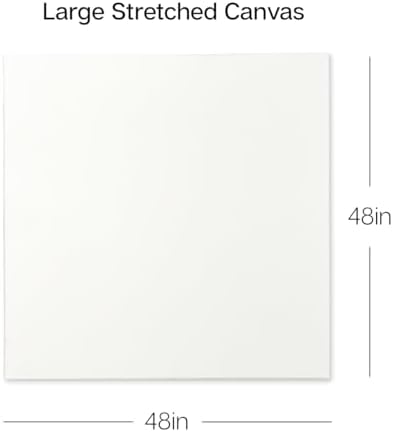 KINGART 847-2 Stretched White Canvas for Painting, 48 x 48 Inch, Pack of 2